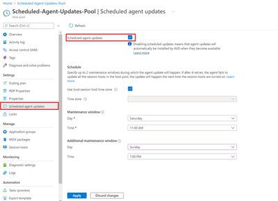 Announcing General Availability of Scheduled Agent Updates on Azure Virtual Desktop