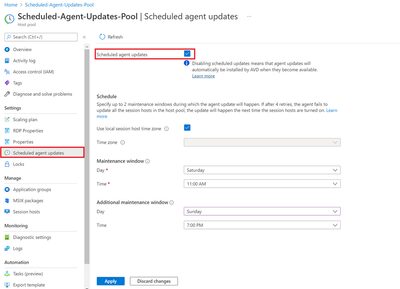 Announcing General Availability of Scheduled Agent Updates on Azure Virtual Desktop