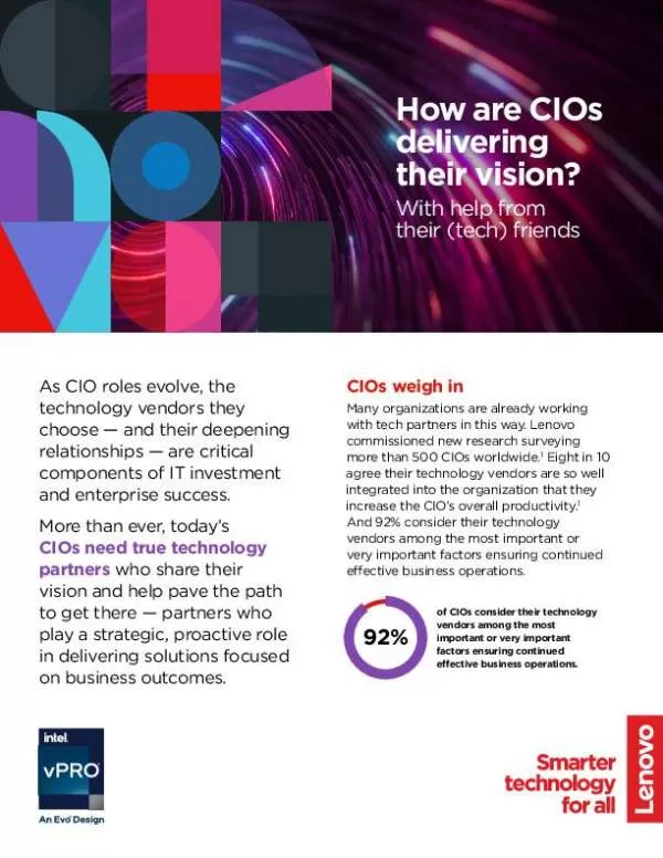 How are CIOs Delivering Their Vision?