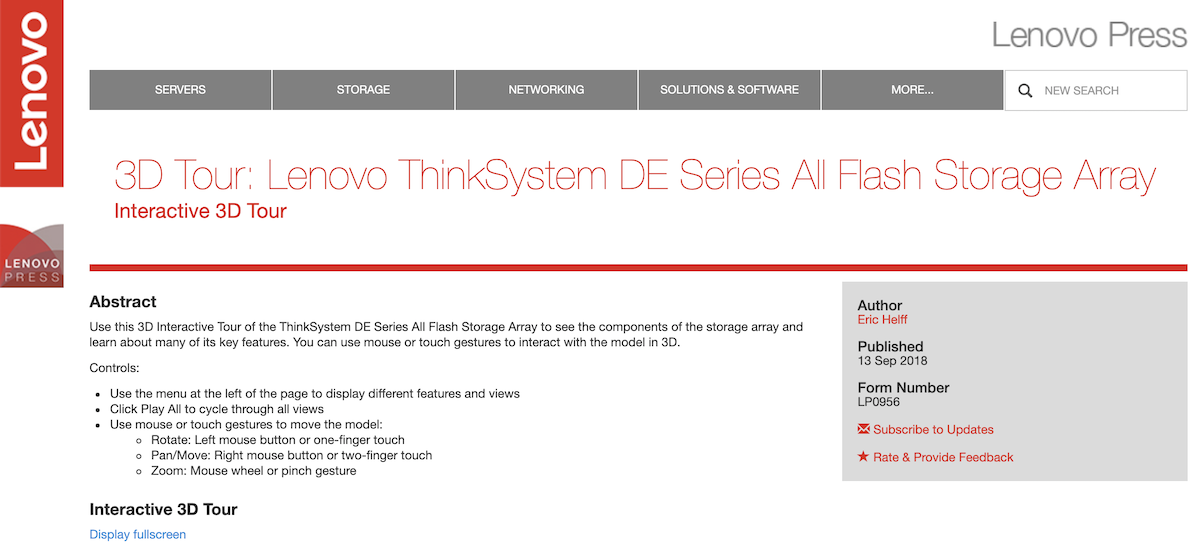 3D Tour of the ThinkSystem DE Series: All-Flash Storage