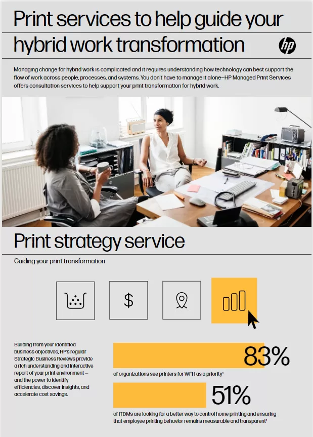 Print services to help guide your hybrid work transformation