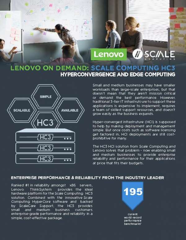   Lenovo on Demand: Scale Computing HC3
