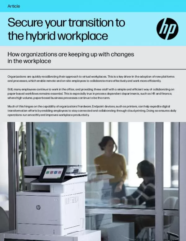 Secure Your Transition to the Hybrid Workplace