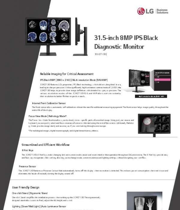 31.5″ 8MP IPS Black Diagnostic Monitor