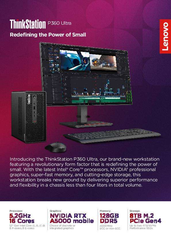 ThinkStation P360 Ultra: Redefining the Power of Small