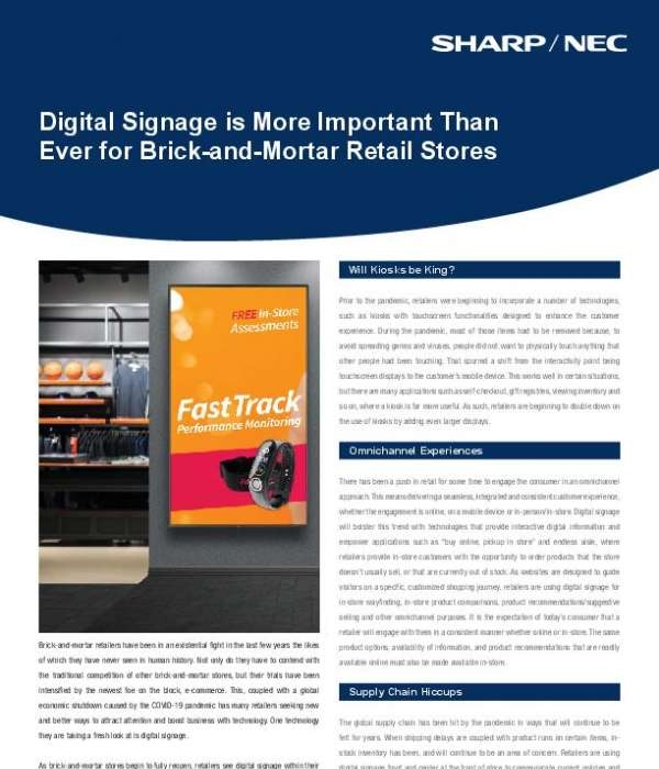 Why Digital Signage is More Important Than Ever for Brick-and-Mortar Retail Stores.