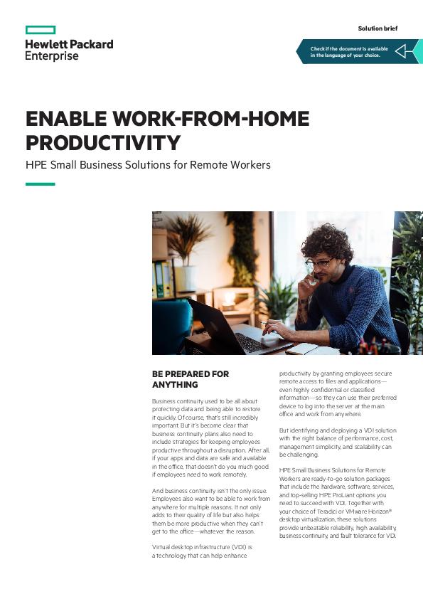 Enable Work-From-Home Productivity