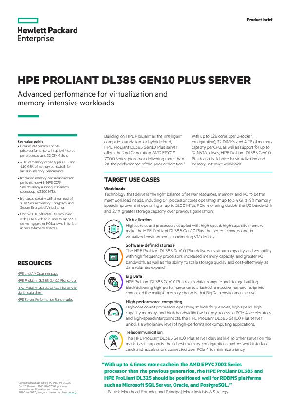 HPE ProLiant DL385 Gen10 Plus Server