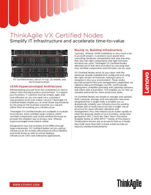 ThinkAgile VX Certified Nodes