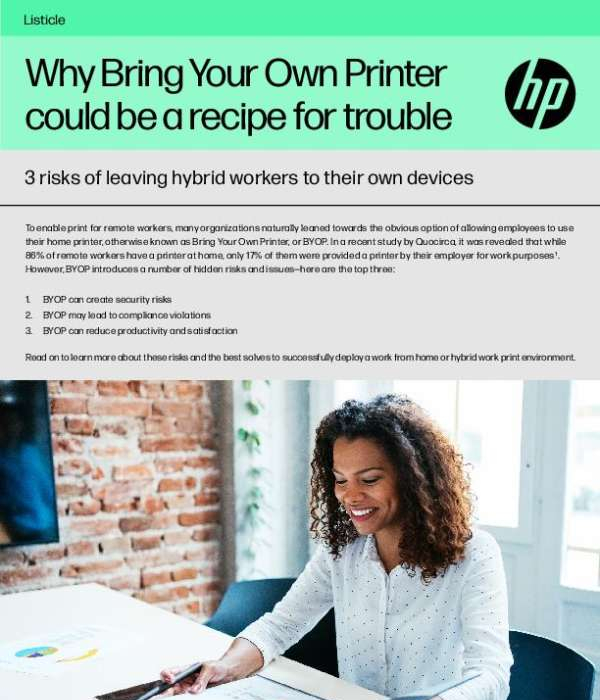 Why Bring Your Own Printer could be a recipe for trouble