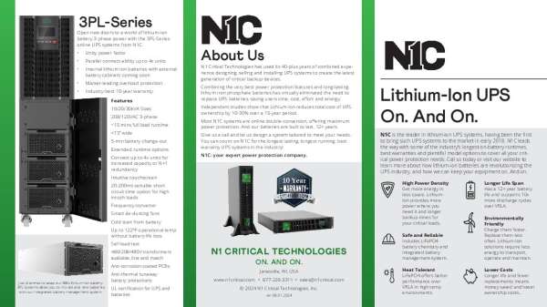 N1C Lithium-Ion UPS On. and On.