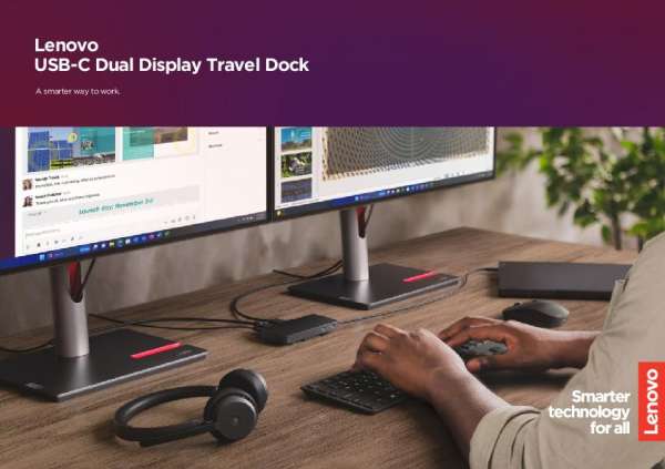 Lenovo USB-C Dual Display Travel Dock