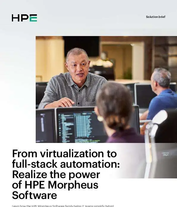 Realize the power of HPE Morpheus Software